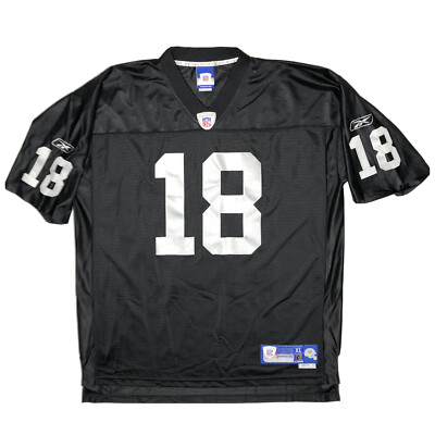 Las Vegas Los Angeles Oakland Raiders #18 Randy Moss Sewn Reebok