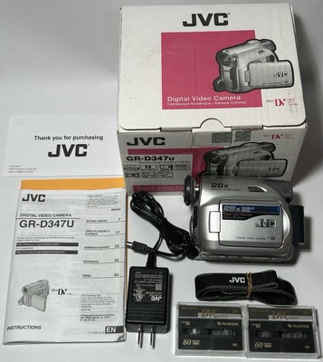 JVC GR-D347U Digital Video Camera 28x Optical Zoom In Box Manual
