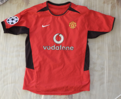 Manchester United 2003 Home Jersey #7 Beckham Nike Red Shirt Size