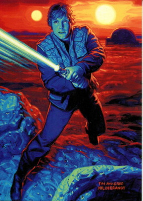 STAR WARS SHADOWS OF THE EMPIRE 1996 TOPPS PROMO CARD SOTE3 LUKE