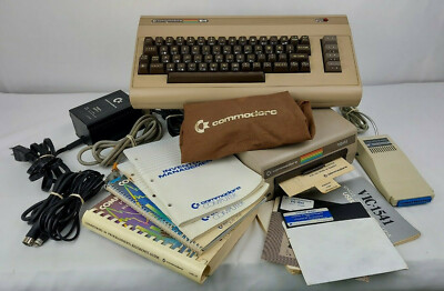 Commodore 64 C64 Computer W/ Disc Drive 1541, Volks 6420, Books