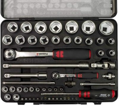 Wurth Zebra 56 Piece 1/4in & 1/2in Drive Socket Set Metric 4