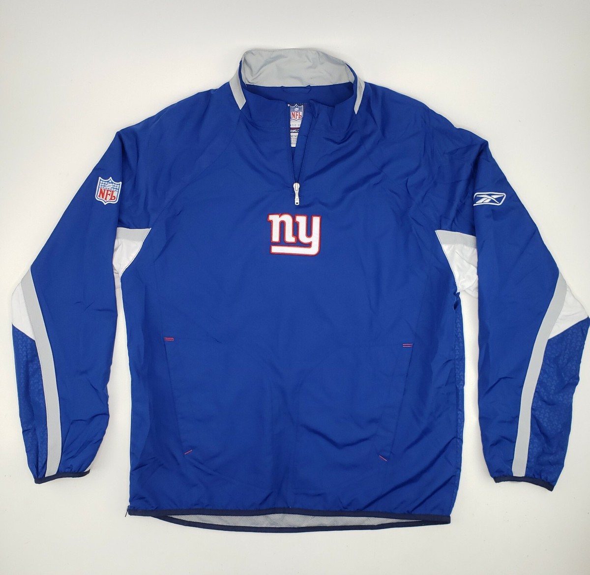 Vintage Reebok New York Giants On Field Team Jacket 1/4 Zip