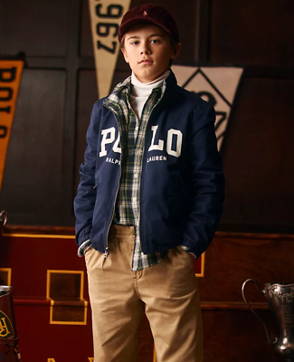 NWT Polo Ralph Lauren $155 Big Boys Reversible Cotton Twill and