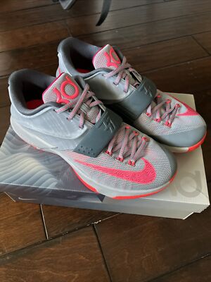 Size 10 - Nike KD 7 Sneaker Grey And Pink Excellent Condition | eBay