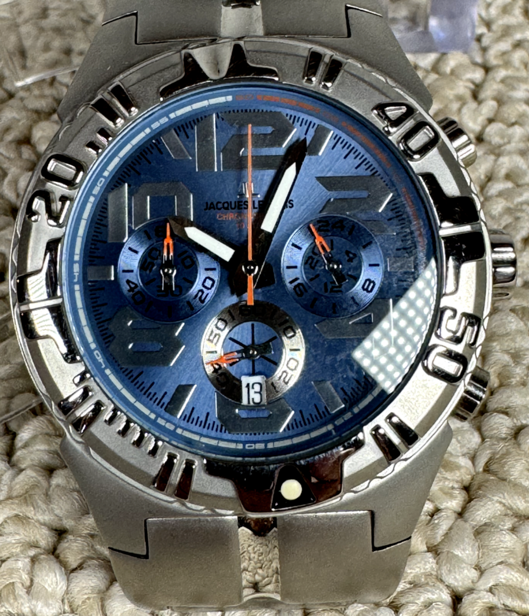 Jacques Lemans Men's 1-1343 Sports Collection Chronograph Red DIAL