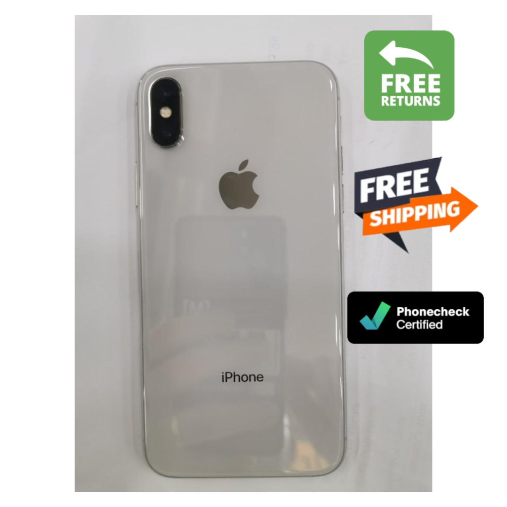 Apple iPhone X 64/256GB SIlver Smartphone Unlocked At&t Verizon