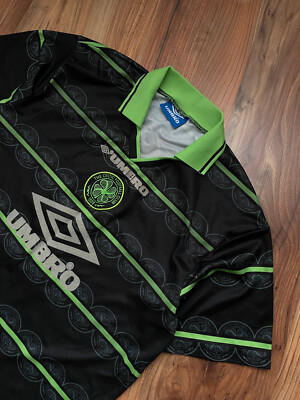 Celtic 1998 - 1999 away football shirt jersey 7 LARSON Umbro