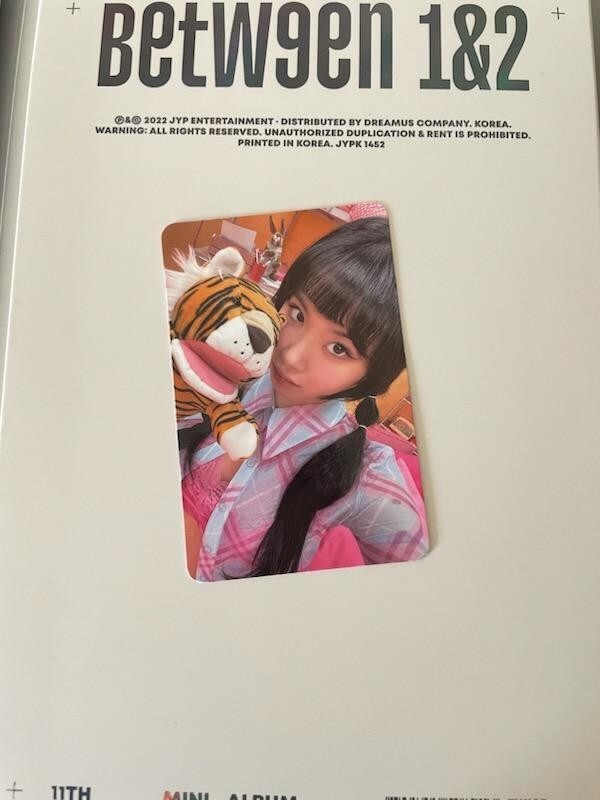 Twice Between 1 & 2 Chaeyoung Photocard Tiger Chae Rare *Official