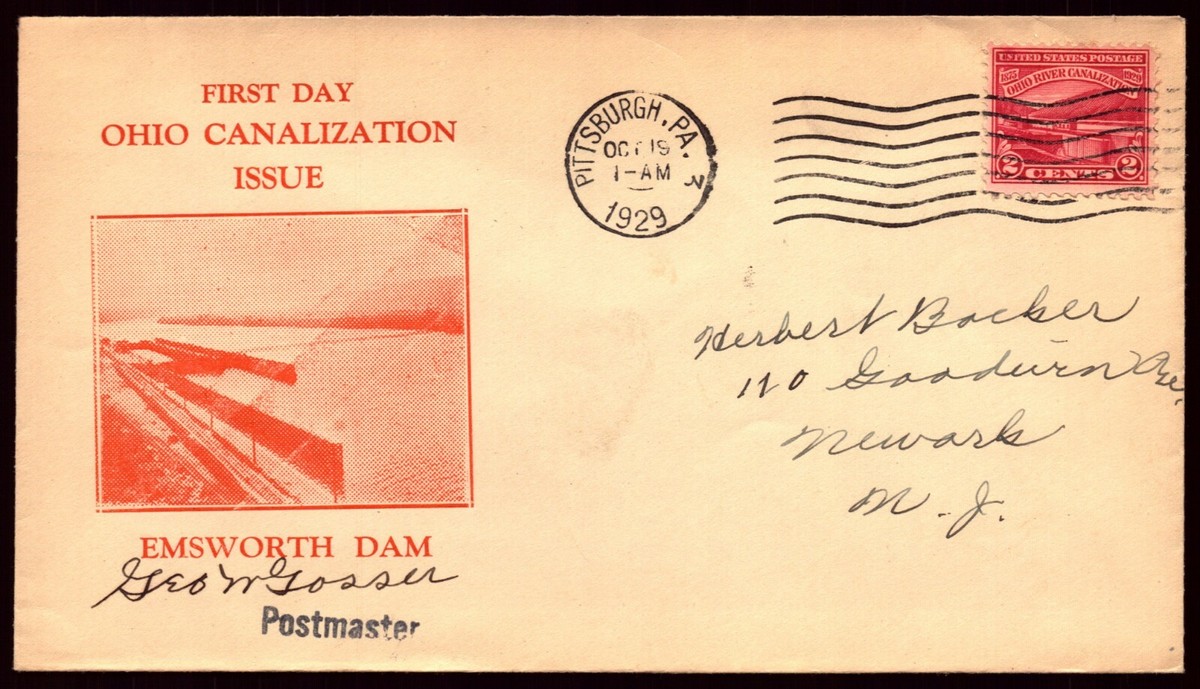 Scott 681 2 Cents Ohio River AC Rossler FDC Typed Address Planty