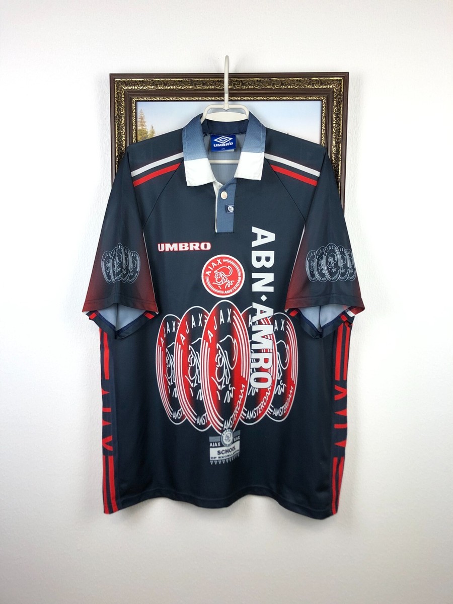 Ajax Away football shirt 1997 Soccer #11 Laudrup Umbro Jersey Mens