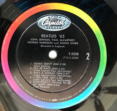 BEATLES '65 - Original 1964 Capitol Los Angeles mono pressing
