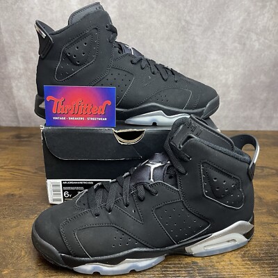 Jordan 6 Retro Mid Chrome Size 6 GS / 7.5W DX2835-001 Black