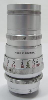 VTG Steinheil Munchen Cassar 2.8 36 mm Camera Lens & Shade Germany