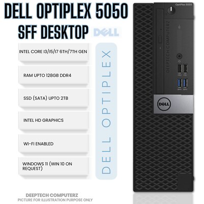 Dell OptiPlex 5050 SFF Core i7 7th Gen 64GB RAM 2TB SSD Wi-Fi