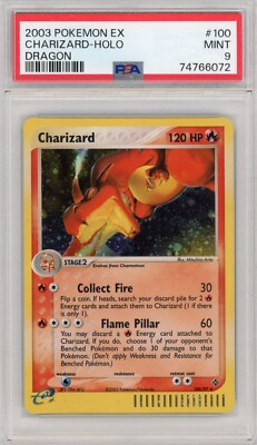 2003 Pokemon EX Dragon Charizard Holo Secret Rare 100/97 #100 PSA