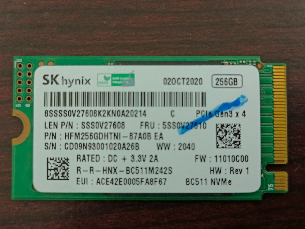 NEW SK hynix 256GB NVME M.2 SSD M Key 2242 HFM256GDHTNI Solid