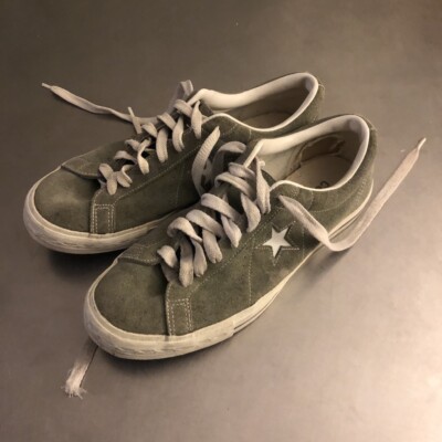 VTG 90s Converse One Star Green Shoes Size 8.5 Made In China