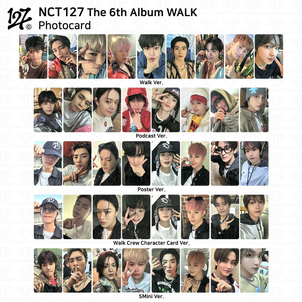 NCT127 The 6th Album WALK Official Photocard Poster SMini KPOP