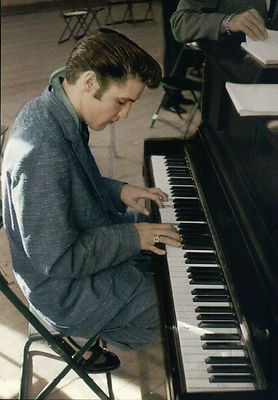 Elvis Presley Playing The Piano, Terrific Hair, King of Rock
