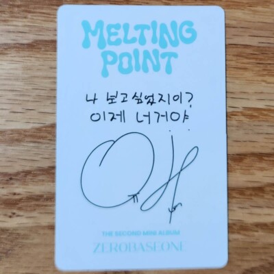 Han Yu Jin Official Photocard Zerobaseone Melting Point ZB1