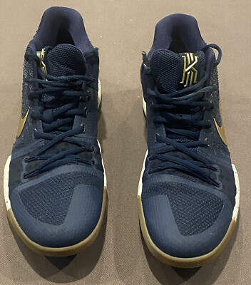 Size 11 Nike Kyrie 3 Irving Basketball Shoes Obsidian Gold 852395