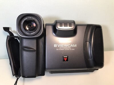 SHARP 8 VIEWCAM VL-E49u Black HI-FI MONAURAL 12X POWER ZOOM Auto