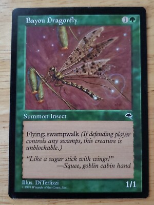 1x MTG Magic The Gathering Bayou Dragonfly [Tempest] Collectible