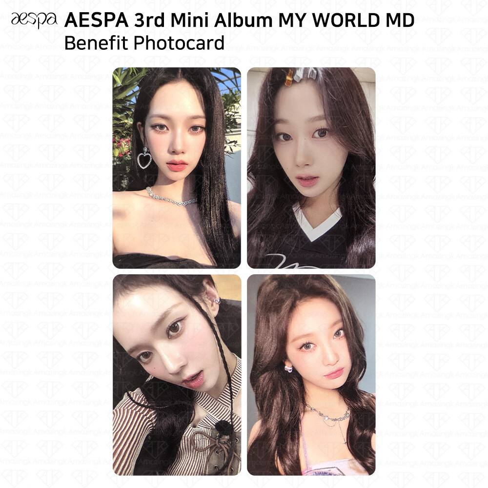 Aespa 3rd Mini Album MY WORLD MD Sm Store Benefit Photocard KPOP K