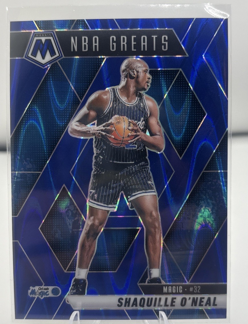 2024-25 Mosaic Shaquille O'Neal NBA Greats Blue Seismic /149 SP