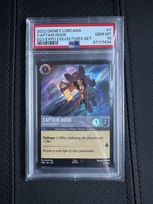 Disney Lorcana D23 2022 Captain Hook PSA 10 GEM MINT | eBay