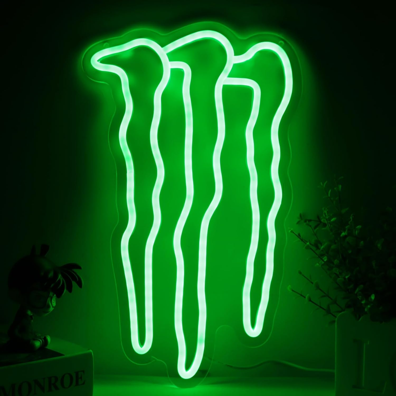 S Monster Claw | Green Monster Neon Sign