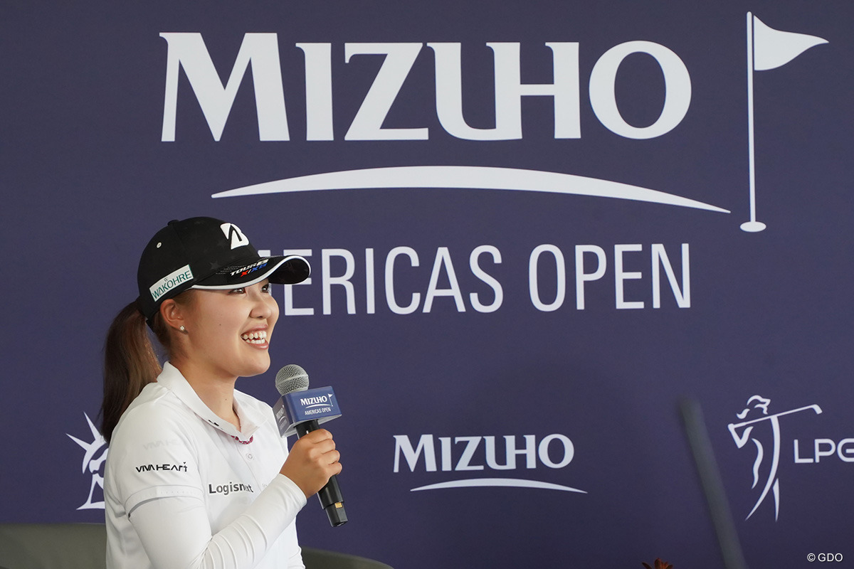 スポンサー大会で目指す1位 古江彩佳はコーチの父とスイング修正