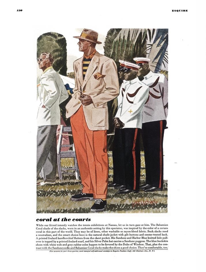 アパレルアーツのイラストと1930年代～1940年代のエスクァイアから