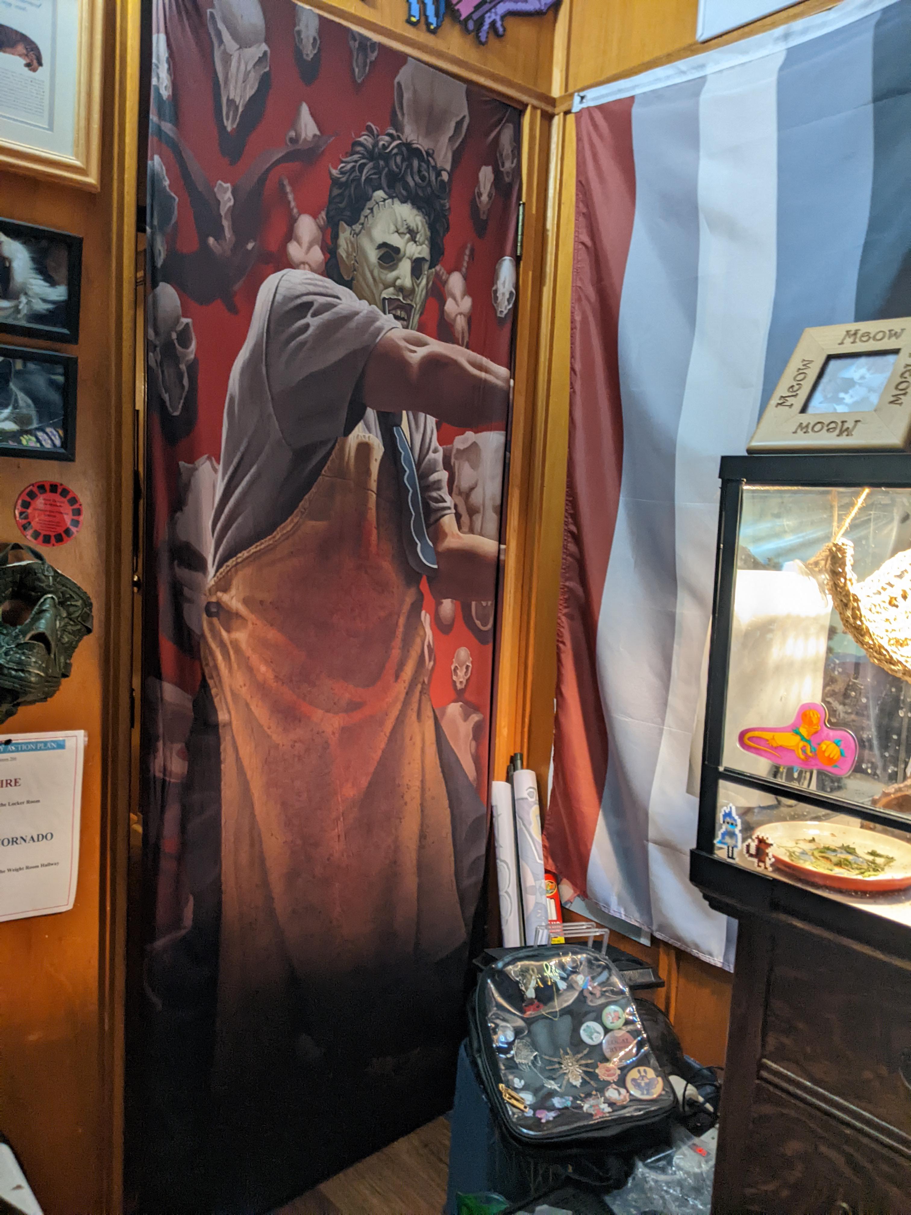 my new door cover (Leatherface is evil autistic) : r/evilautism