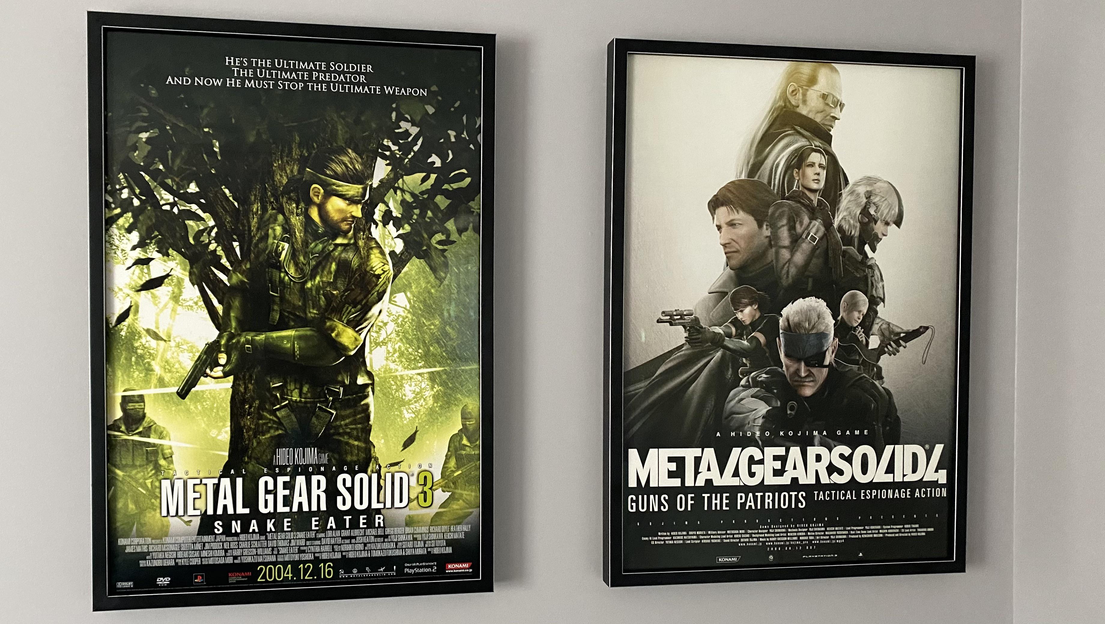 何年も探し回った結果、MGS3とMGS4の映画風ポスターを手に入れることが