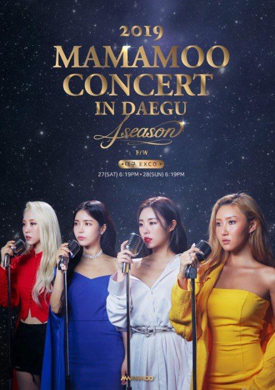 MAMAMOO - '4Season F/W' encore in Daegu (Concert Poster) : r/kpop