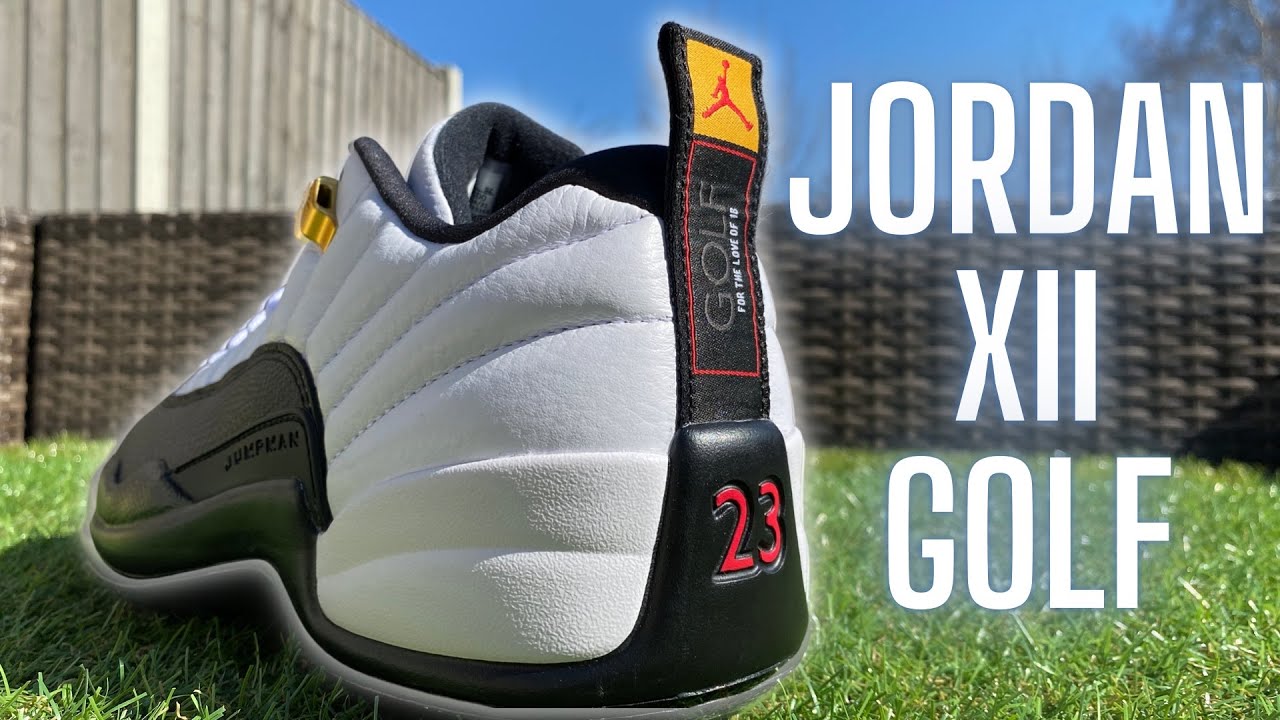JORDAN 12 LOW GOLF SHOES - 'TAXI' - LETS TAKE A CLOSER LOOK - YouTube