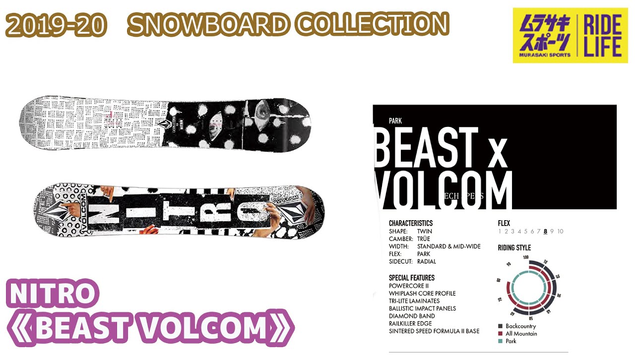 スノーボード】2019-2020 NITRO ナイトロ X VOLCOM ボルコム BEAST