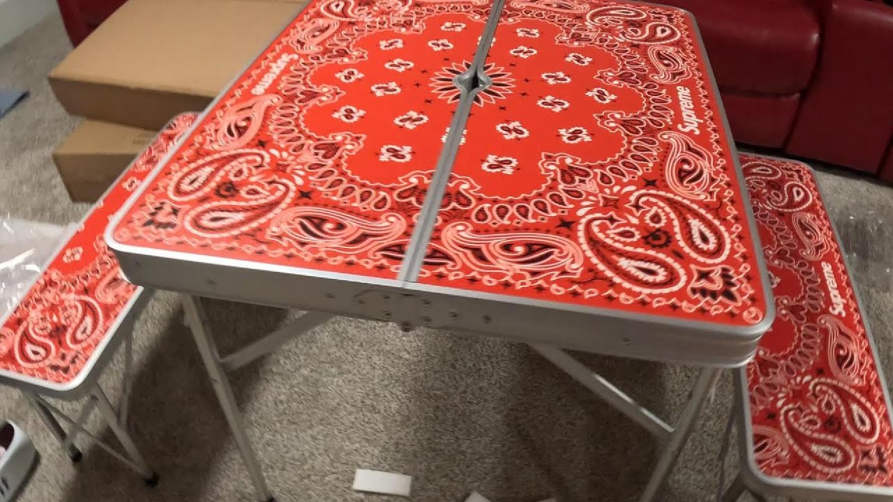 Supreme Coleman Folding Table Set Unboxing‼️📦 - YouTube