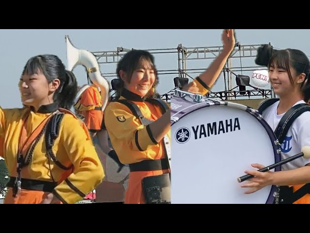 京都橘高校吹奏楽部117〜123期の総勢200名がローズパレード2025へ