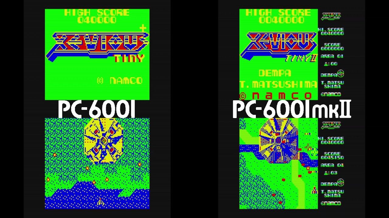 Tiny Xevious (タイニーゼビウス) for the NEC PC-6001 mkII - YouTube