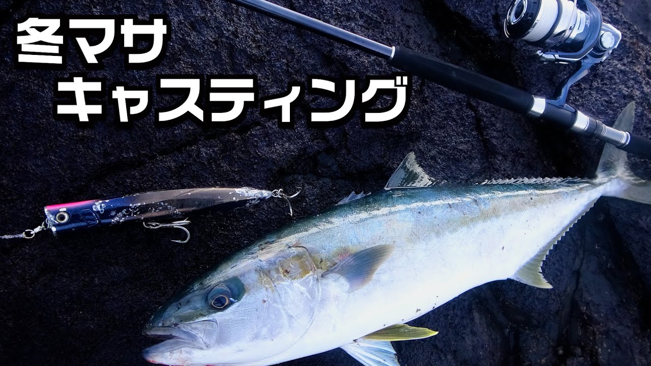 ロックショア】真冬の磯でヒラマサ狙い！巨大ルアーキャスティングで
