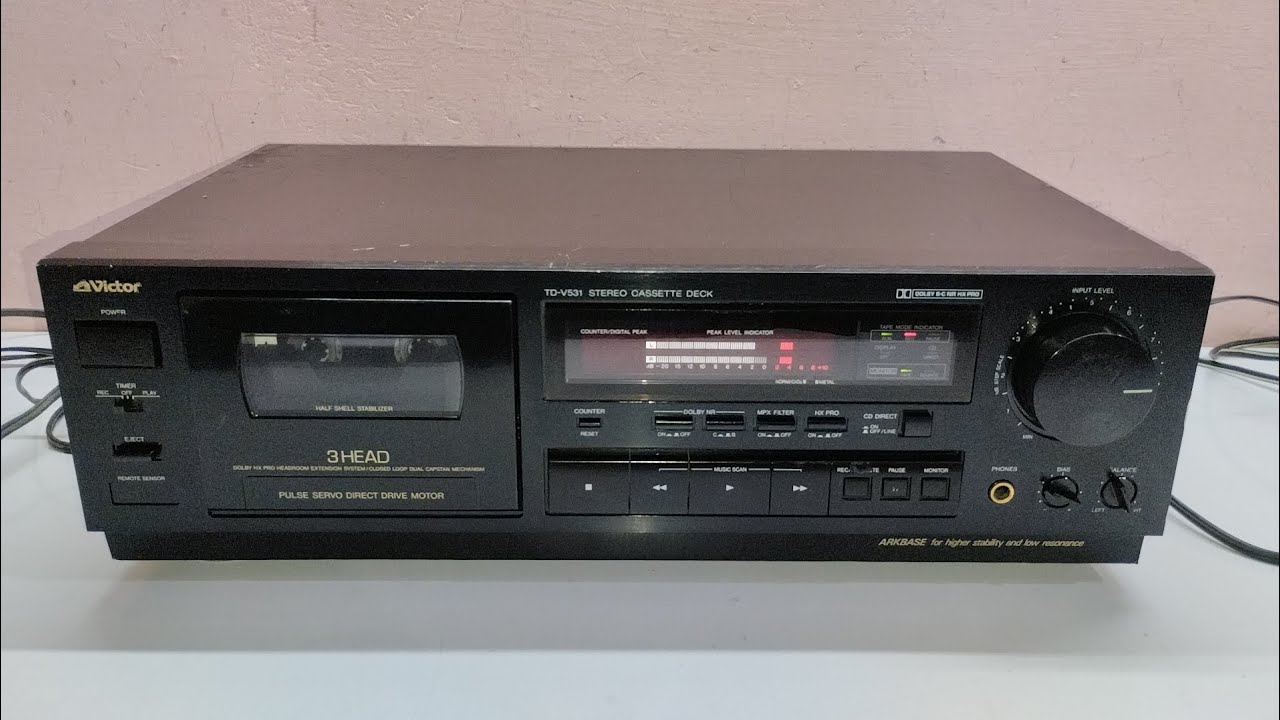 Victor TD-V531 3Head Direct Drive Cassette Deck Recording Demo