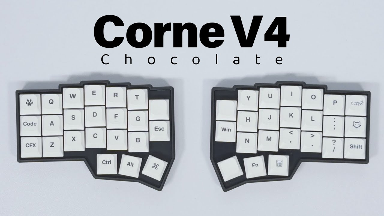 Corne V4 Chocolateを組み立ててみた - YouTube