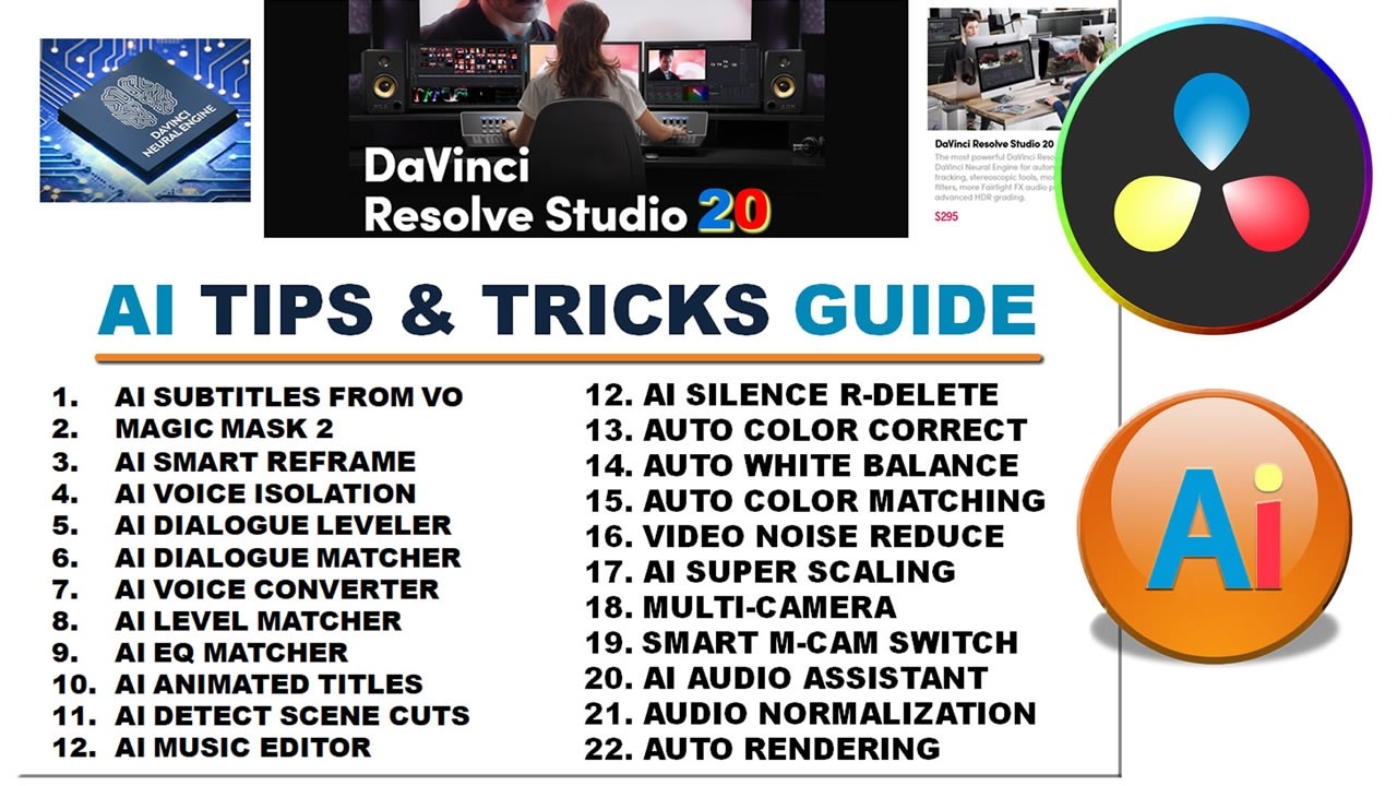 Davinci Resolve 20 Studio Ai Tips & Guide for Beginners