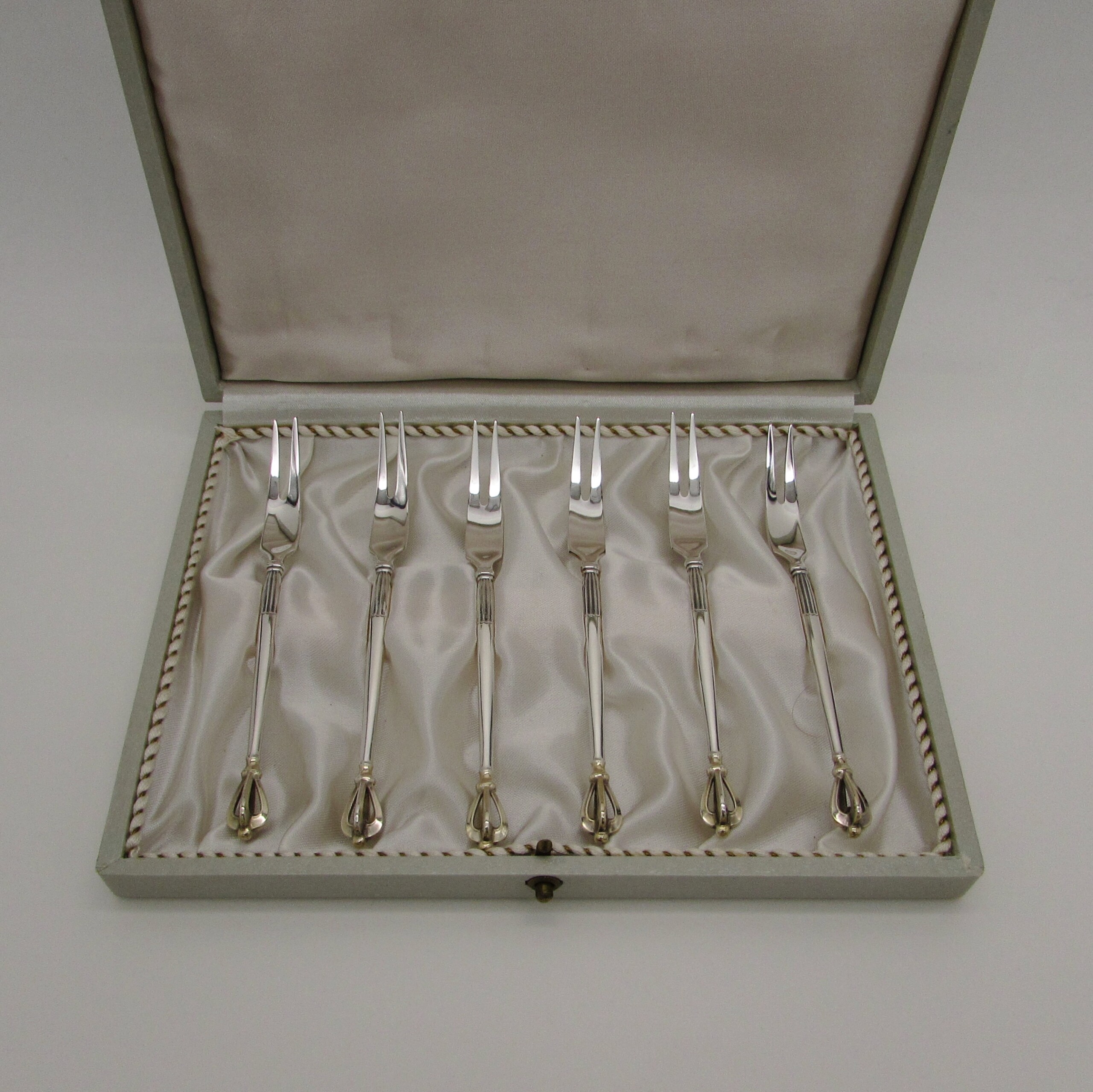 W&S Sorensen Silversmiths-Set of 6 Danish Sterling Cocktail Forks