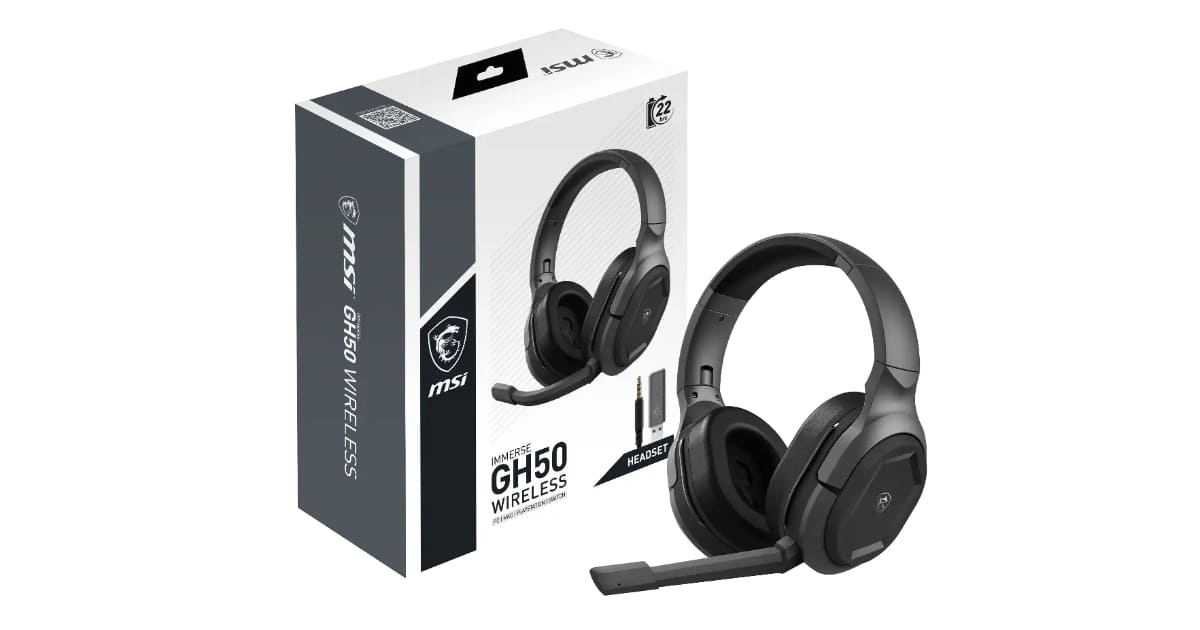 MSI初のワイヤレスゲーミングヘッドセット「IMMERSE GH50 WIRELESS」が