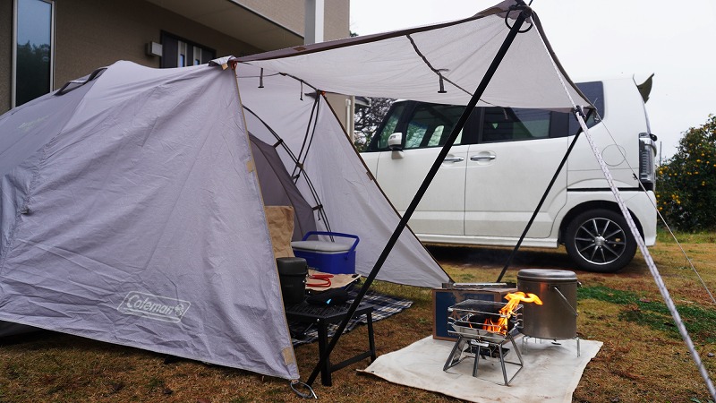 395【キャンプ】コールマン ツーリングドームLXのポールを交換する