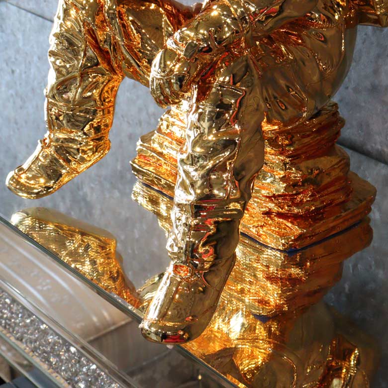 宇宙飛行士 オブジェ 置物 ゴールド 風水 金運 縁起物 – 輸入家具の